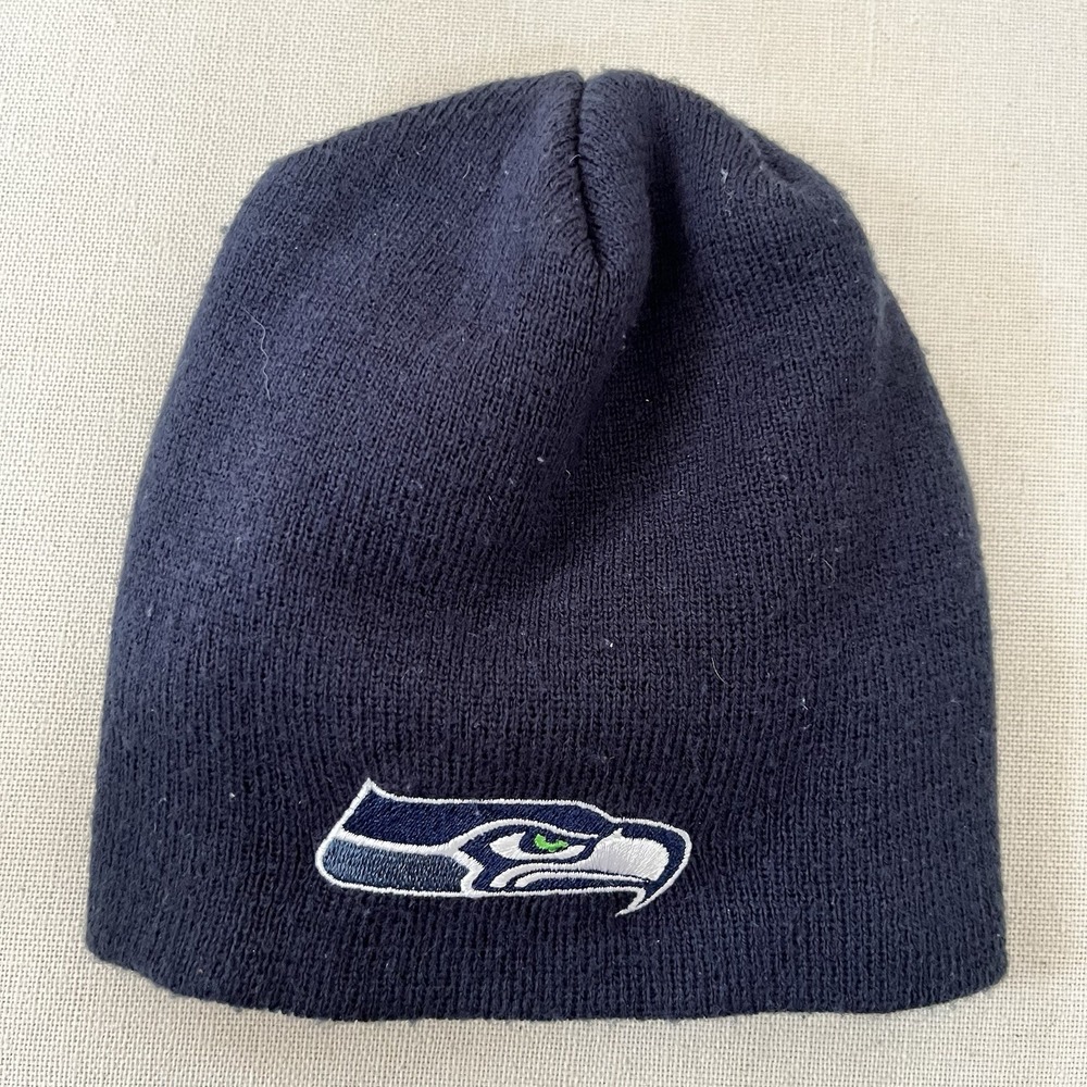 Reebok Seattle Seahawks NFL Beanie Blue 12th Man Knit Cap Adult One Size